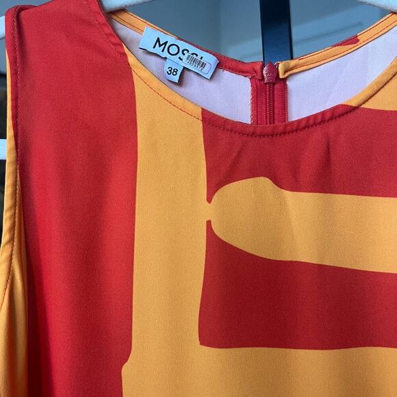 Mossi Printed Trapeze Dress Orange Resort Print - Picture 3 of 5